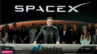Elon Musk antes del comienzo de la sesión del viernes    REMITIDA / HANDOUT por NASDAQ  12/6/2026