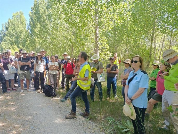 Visita de campo para conocer las actuaciones en el río Ucero.