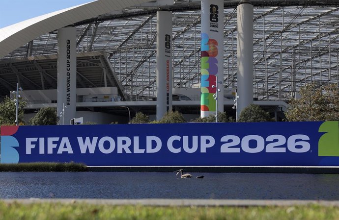 LOS ANGELES, June 11, 2026  -- Photo taken on June 10, 2026 shows the exterior of Los Angeles Stadium ahead of the FIFA World Cup in Los Angeles, the United States.,Image: 1109433017, License: Rights-managed, Restrictions: , Model Release: no  , Credit li