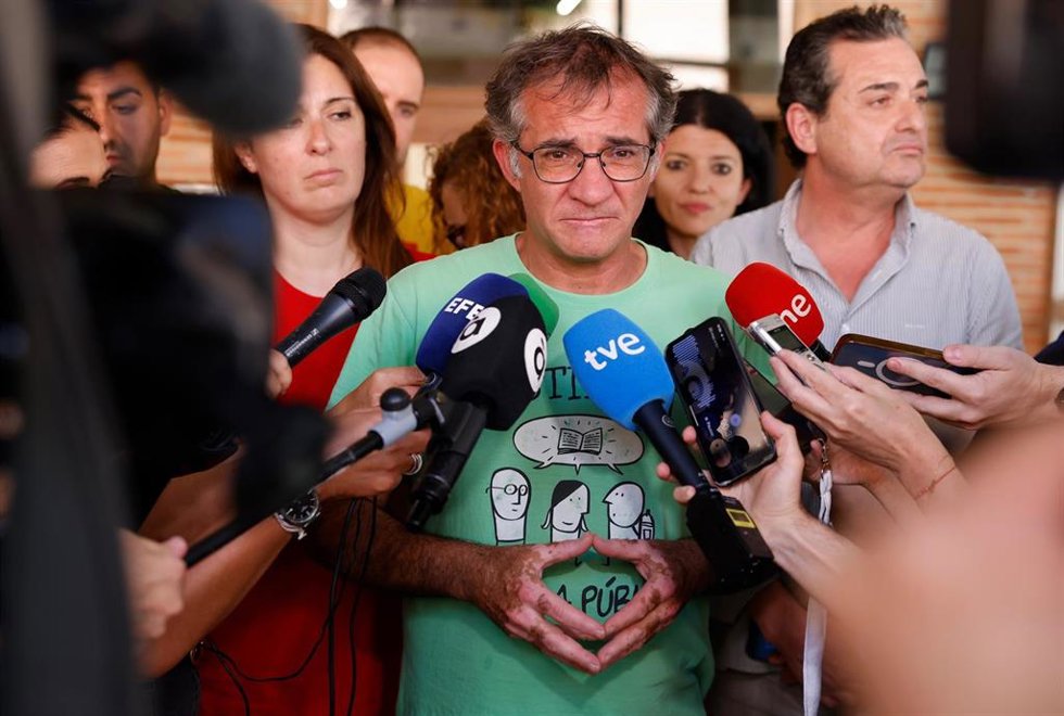 El representante del sindicato mayoritario STEPV, Marc Candela.