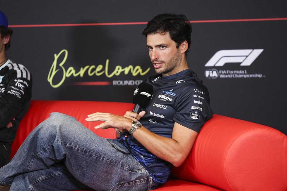 Carlos Sainz, en rueda de prensa.