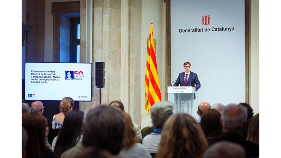 El presidente de la Generalitat, Salvador Illa, cierra el 'Any Conxita Badia'