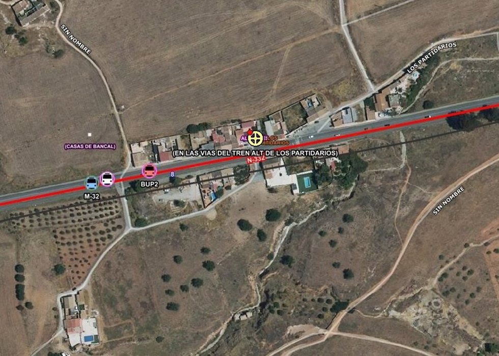 Los servicios de emergencia intervienen en un accidente ferroviario cerca de Alumbres que no deja heridos