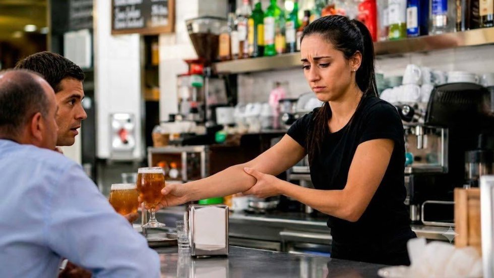 Trabajadora con dolencias