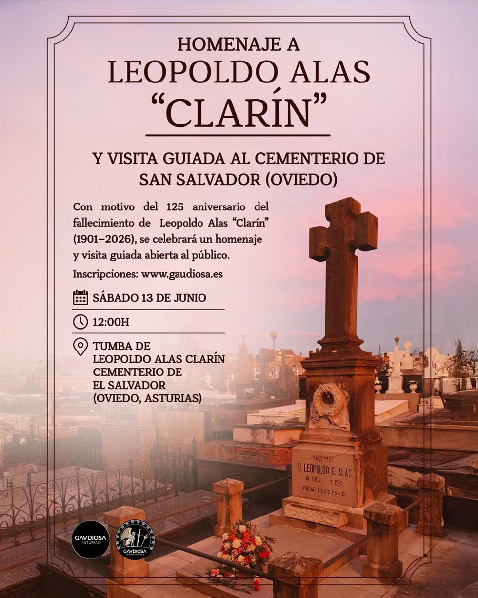 Oviedo acoge un homenaje a Leopoldo Alas 'Clarín' este sábado por el 125 aniversario de su fallecimiento