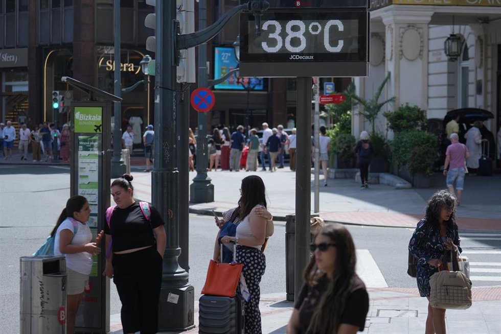 Jornada calurosa en Bilbao