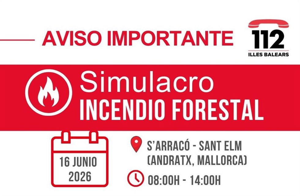 Simulacro de un gran incendio forestal el próximo martes en Andratx
