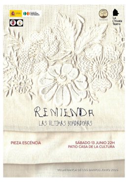 Cartel de la representación teatral del proyecto 'Remienda' en Villafranca de los Barros.