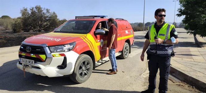 Efectivos de Bomberos en Mairena del Aljarafe.