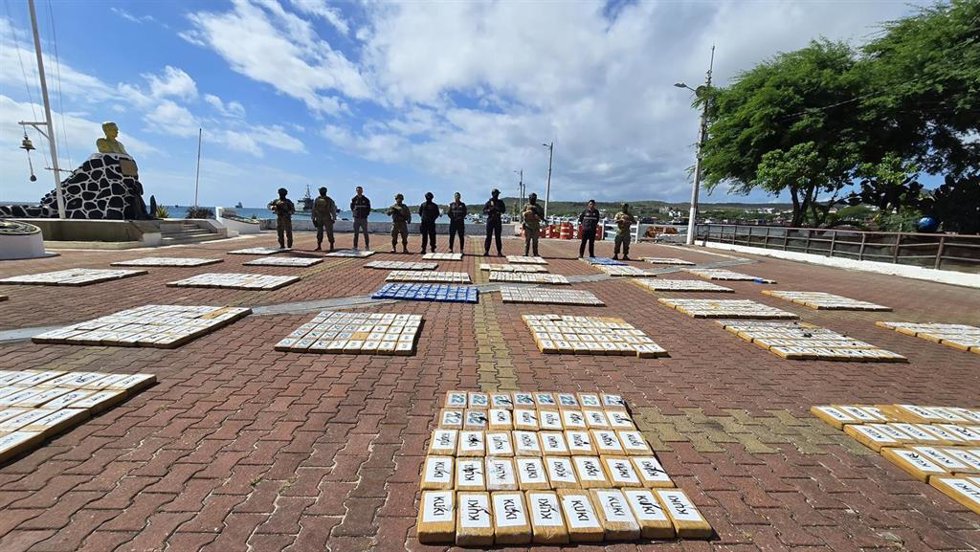 Cocaína incautada en Ecuador