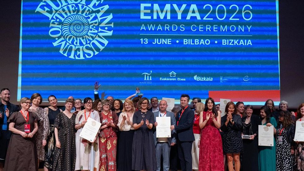 Galardonados en los Premios European Museum of the Year Awards (EMYA), entregados en Bilbao