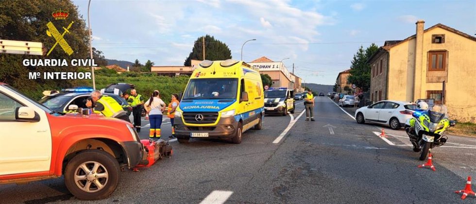 Un motorista pierde la vida en una colisión frontolateral con un turismo, a 14 de junio de 2026.