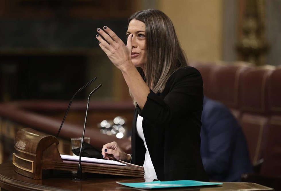 Archivo - La portavoz de Junts en el Congreso, Miriam Nogueras, interviene en una sesión plenaria en el Congreso de los Diputados, a 10 de noviembre de 2021, en Madrid, (España).