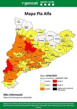 Mapa del Plan Alfa para este domingo