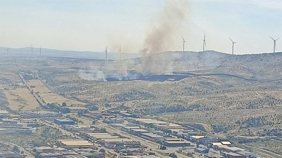 Uno de los incendios declarados esta última semana en Plasencia (Cáceres).