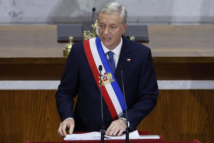 Valparaiso, 1 de junio 2026. El Presidente de la Republica Jose Antonio Kast ofrece la primera cuenta publica de su periodo en el Salon de Honor del Congreso Nacional. Sebastian Cisternas/Aton Chile