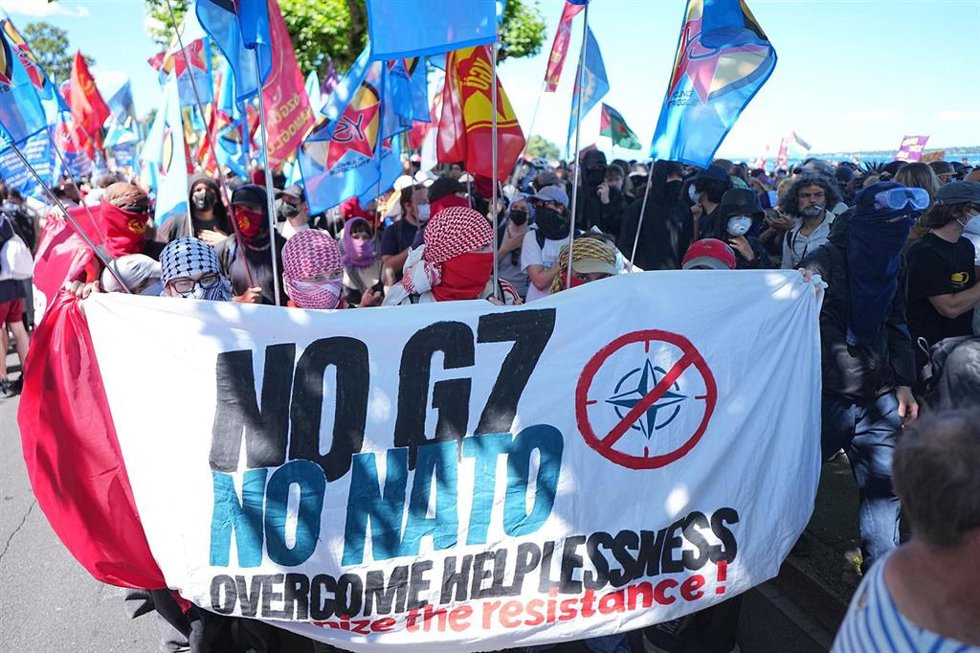 Manifestación contra el G7 en Ginebra (Suiza)