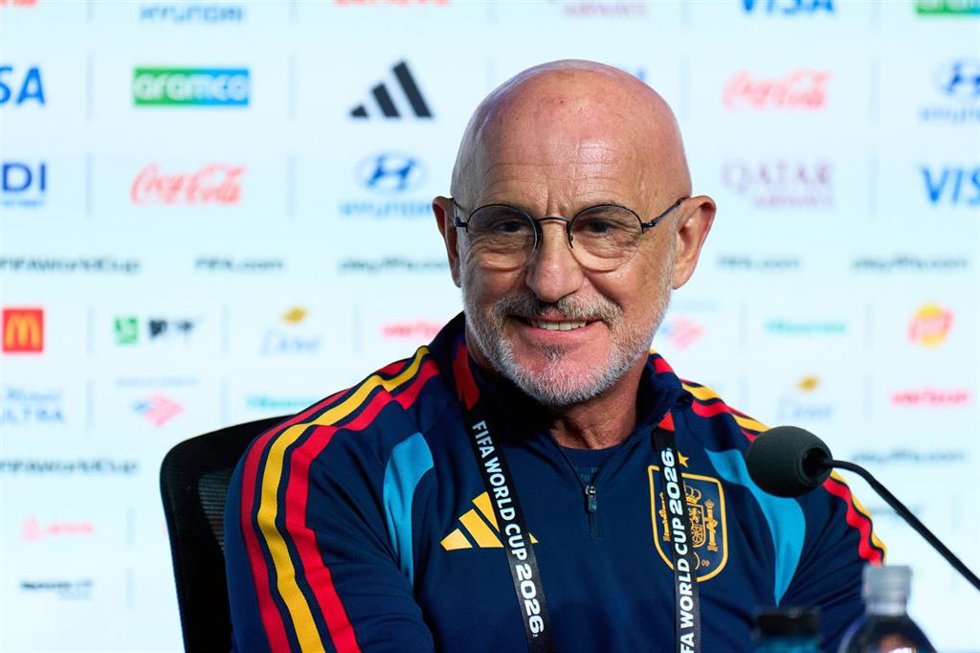 El seleccionador nacional de fútbol, Luis de la Fuente, antes del debut en el Mundial 2026