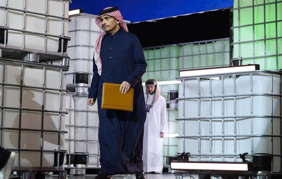 Archivo - El primer ministro y titular de Exteriores de Qatar, Mohamed bin Abdulrahman al Thani, en una imagen de archivo