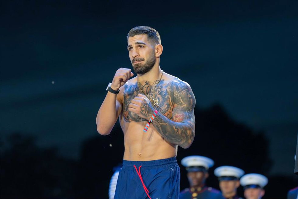 June 13, 2026, Washington, District Of Columbia, USA: UFC Featherweight Champion ILIA ''EL MATADOR'' TOPURIA shadow boxes on stage during the UFC Freedom 250 ceremonial weigh-ins on the Ellipse, just south of the White House, in Washington DC.,Image: 1110