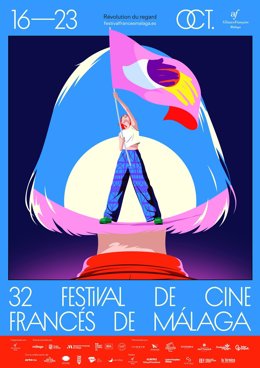 Cartel dela 32 edición del Festival de Cine Francés de Málaga
