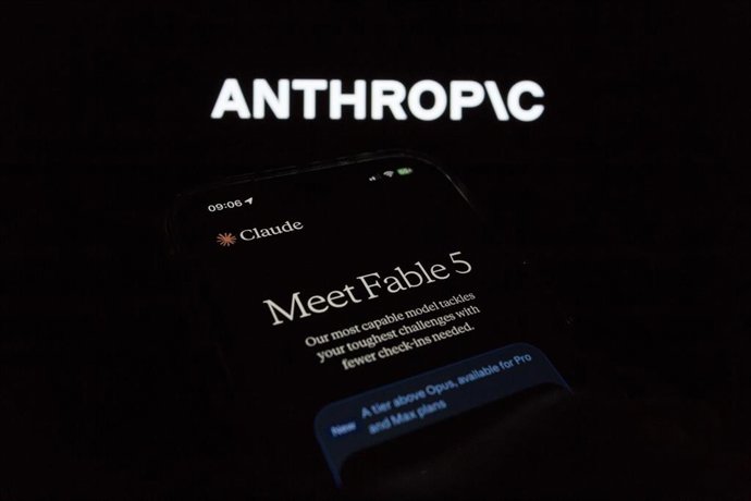 June 10, 2026, Taichung, Taiwan: Anthropic on Tuesday introduced Claude Fable 5, as seen featured on its webpage, displayed on a smartphone.
