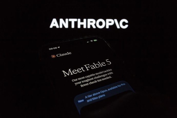June 10, 2026, Taichung, Taiwan: Anthropic on Tuesday introduced Claude Fable 5, as seen featured on its webpage, displayed on a smartphone.
