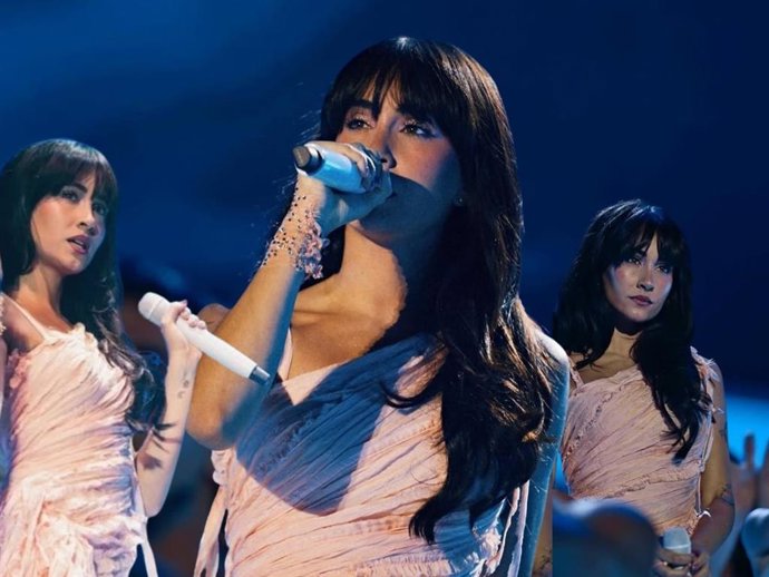 Aitana Ocaña durante su actuación en Mallorca Live Festival.