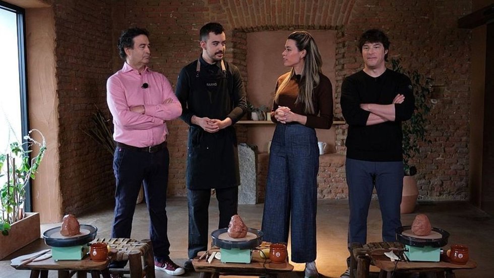 Un momento de la grabación del programa.