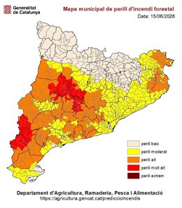 Mapa de perill d'incendi forestal
