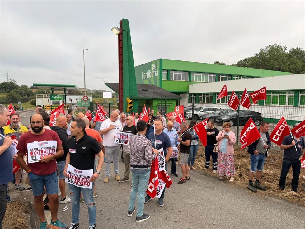 Movilización en apoyo a un trabajador de Fertiberia.