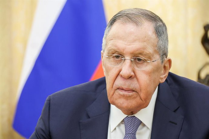 RUSSIA, MOSCOW - JUNE 11, 2026: Russia's Foreign Minister Sergei Lavrov looks on during a meeting with African Union (AU) Commissioner for Political Affairs, Peace, and Security Bankole Adeoye