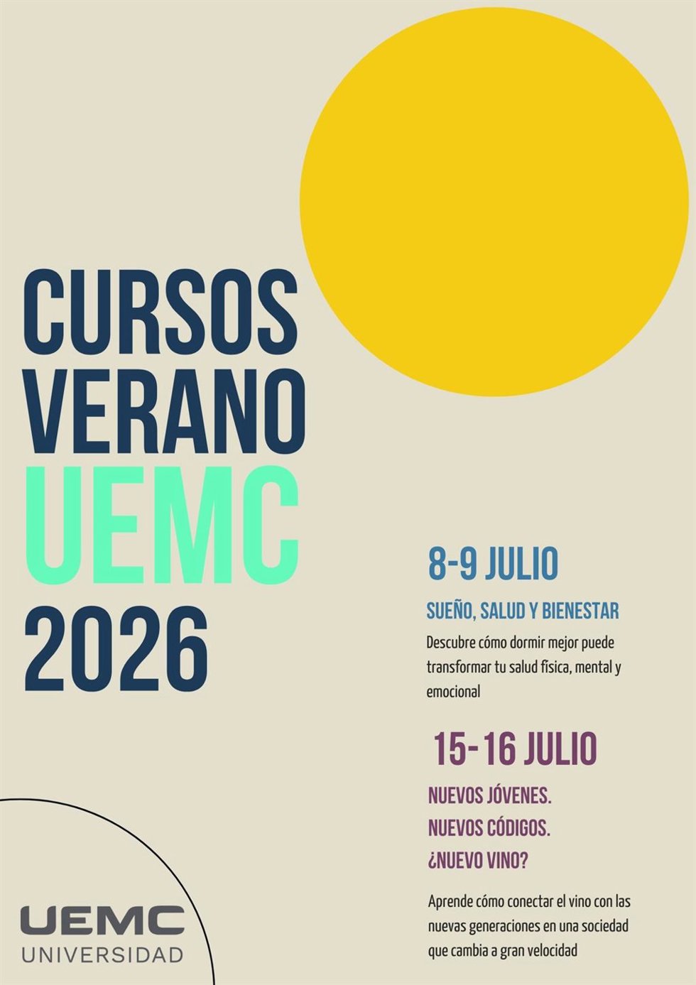 Cartel de los Cursos de Verano.