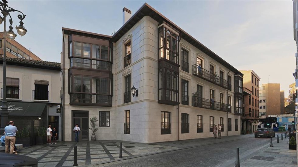 Recreación del diseño del edificio que se proyecta construir en la calle San Martín, 4 y 6, de Valladolid.