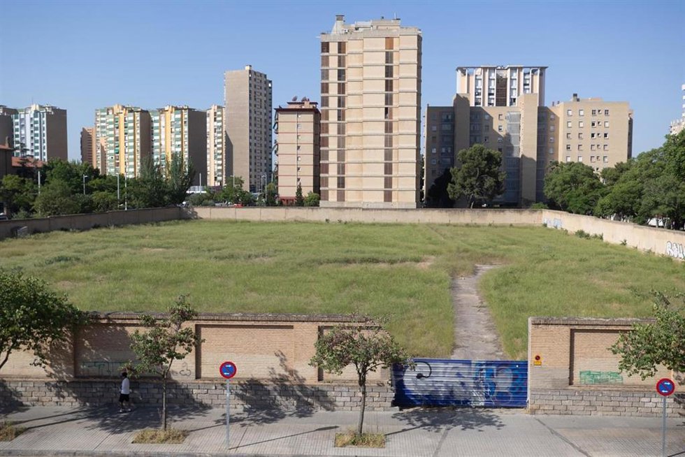 Solar del antiguo convento de Jerusalén donde se levantará el proyecto 'Living Romareda'
