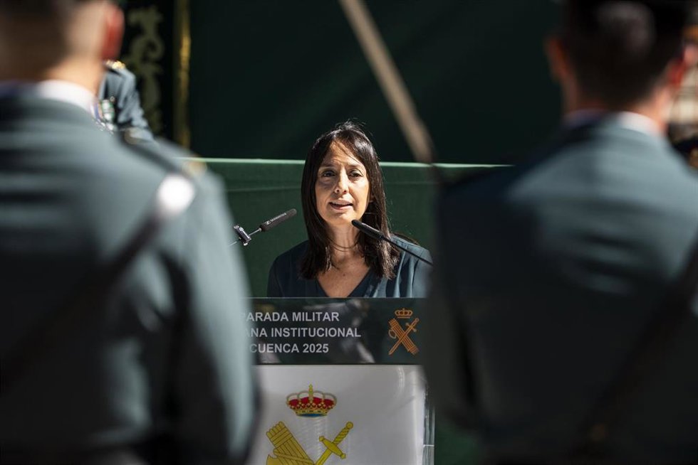 Archivo - La directora general de la Guardia Civil, Mercedes González, durante el acto central de celebración de la festividad de la Virgen del Pilar, Patrona de la Guardia Civil, a 5 de octubre de 2025