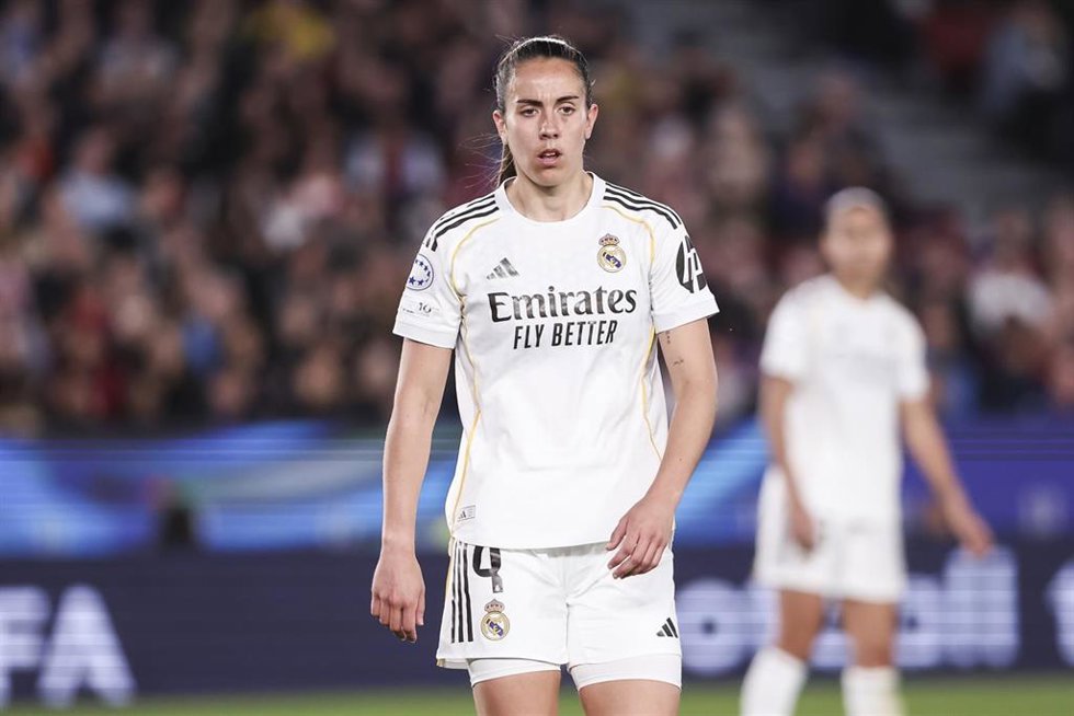 Archivo - La central española Rocío Gálvez, en su etapa como jugadora del Real Madrid CF durante el Clásico ante el Barça en la Women’s Champions League 2025/26.