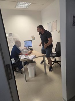 Simulacro de agresión en una consulta médica en un ejercicio realizado en Vejer.