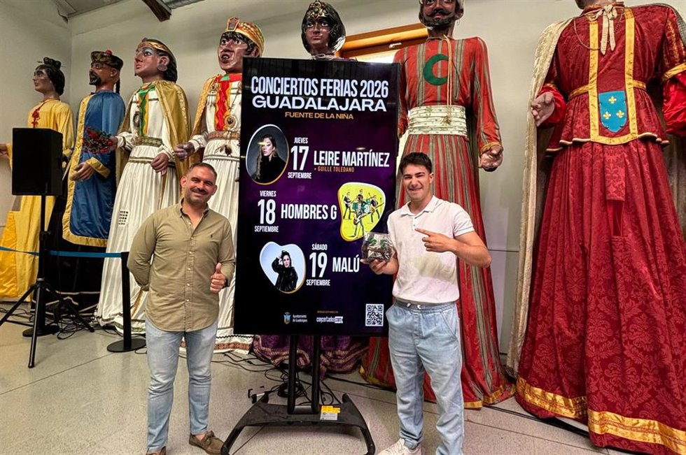El concejal de Festejos, Santiago López Pomeda ha presentado los grandes conciertos de las Ferias y Fiestas 2026