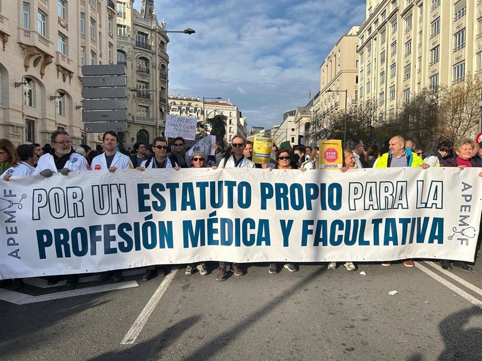 Archivo - Sindicato de Médicos y Facultativos de Madrid recalca su oposición al Estatuto Marco