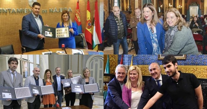 LFotografías en las que aparecen alcaldes y concejales del Partido Popular junto a Leire Díez.