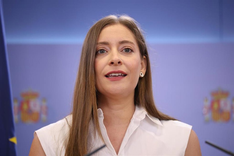 La portavoz del PP en el Congreso, Ester Muñoz, durante una rueda de prensa, en el Congreso de los Diputados, a 9 de junio de 2026, en Madrid (España).
