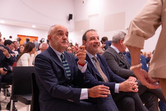 El conseller de Justícia i Qualitat Democràtica, Ramon Espadaler, durant l'acte