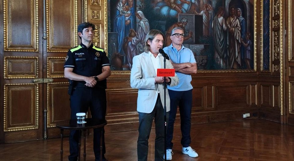 Escudé en rueda de prensa este lunes.