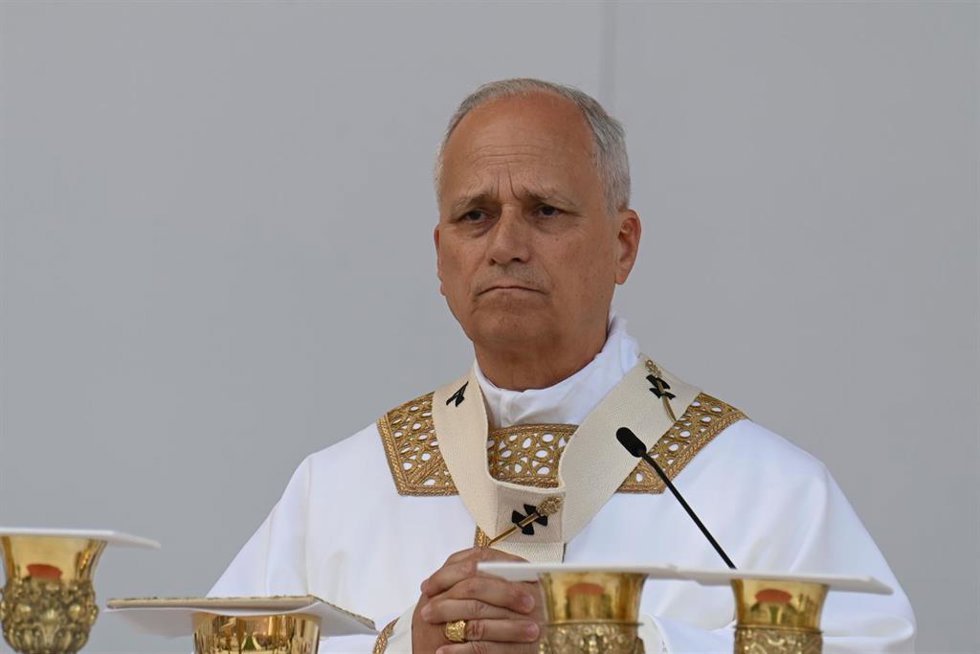 El Papa León XIV durante la celebración de la Santa Misa multitudinaria, a 11 de junio de 2026, en Las Palmas de Gran Canaria, Canarias (España). 