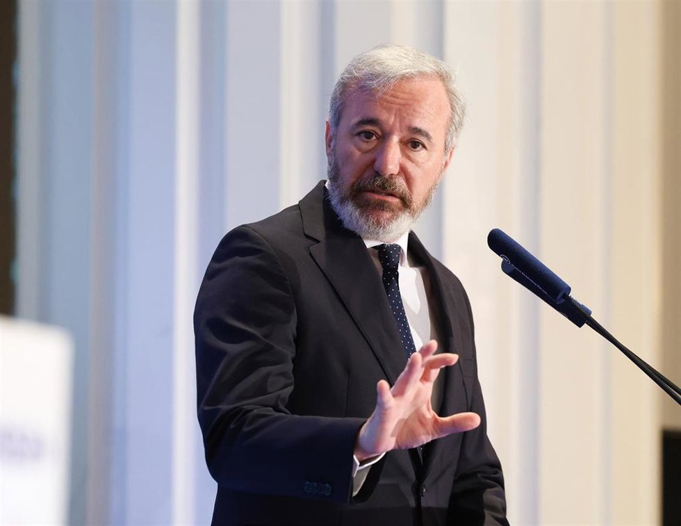 El presidente del Gobierno de Aragón, Jorge Azcón, durante un desayuno informativo de Fórum Europa, a 16 de junio de 2026, en Madrid (España).