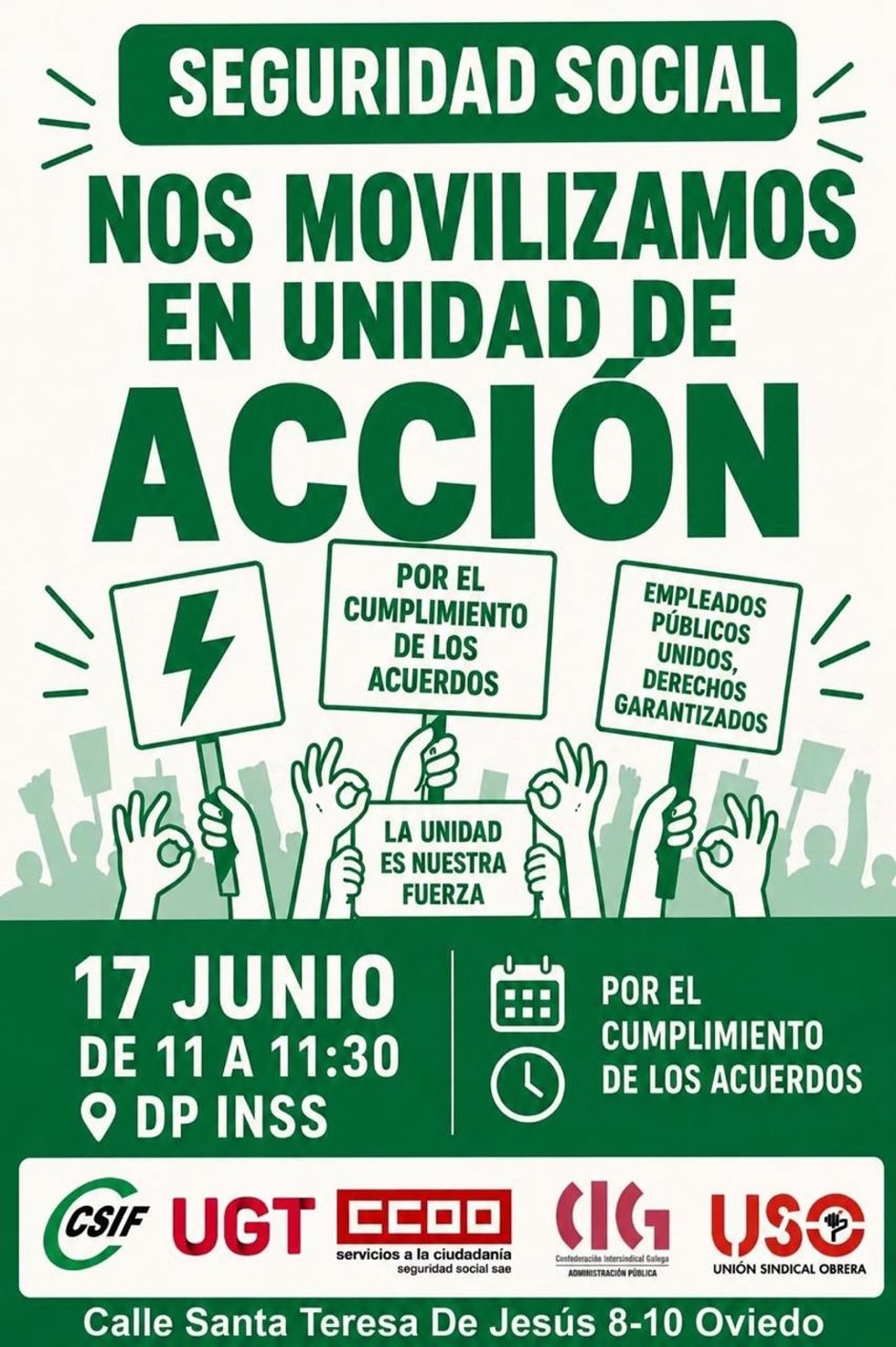 Cartel de la movilización.