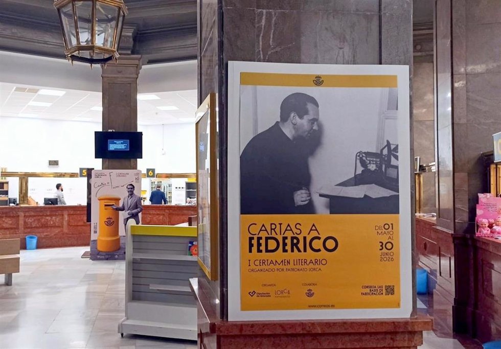 Archivo - La oficina principal de Correos de Granada anima a participar en la recta final del certamen literario “Cartas a Federico” dedicado a Lorca