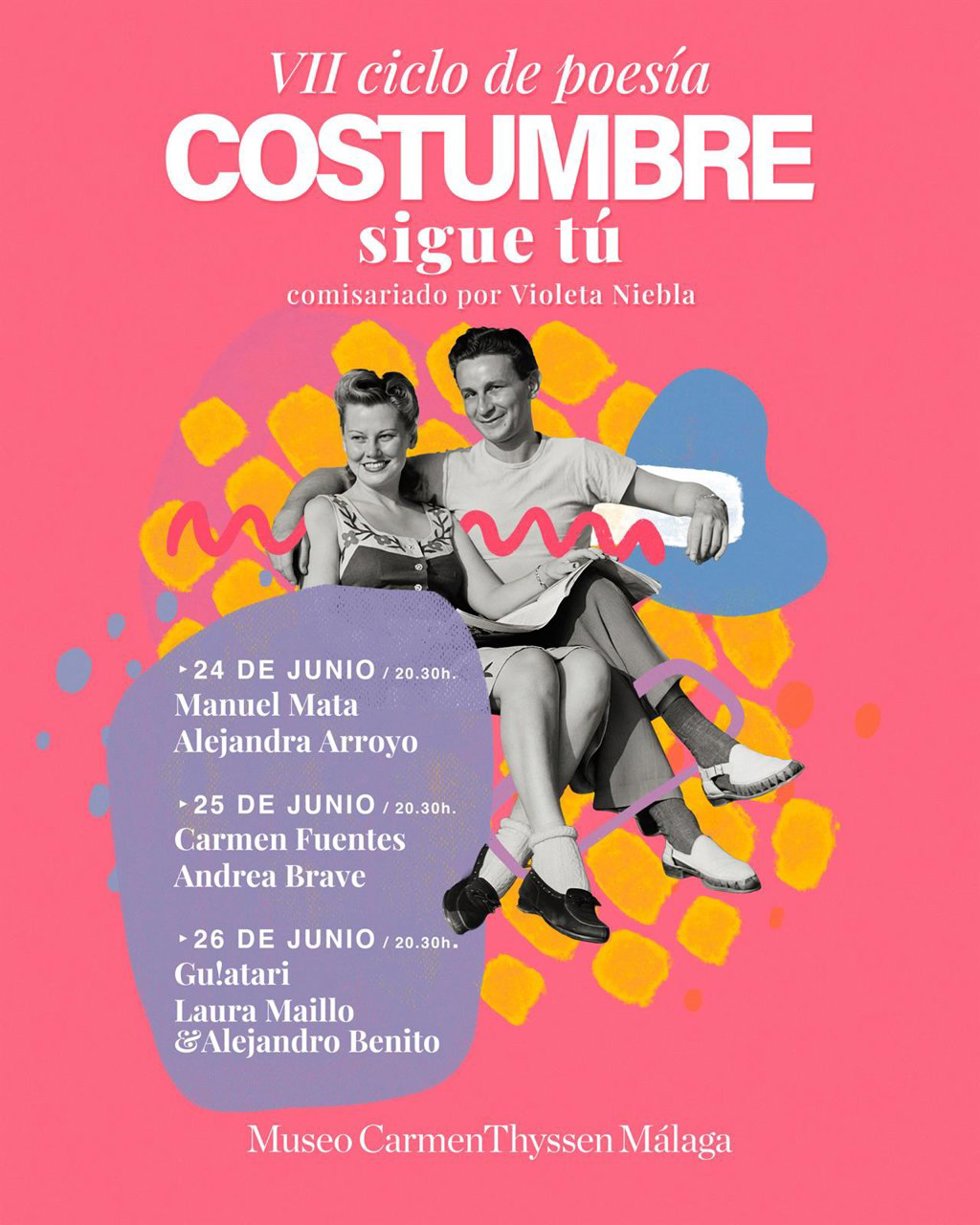 Archivo - Cartel séptima edición del ciclo de poesía 'Costumbre'