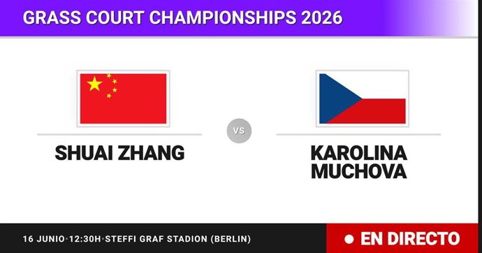 Shuai Zhang - Karolina Muchova: resumen y estadísticas del partido de Dieciseisavos de final de Grass Court Championships